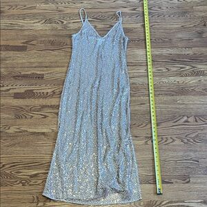 H&M Shimmering Gold Midi Dress